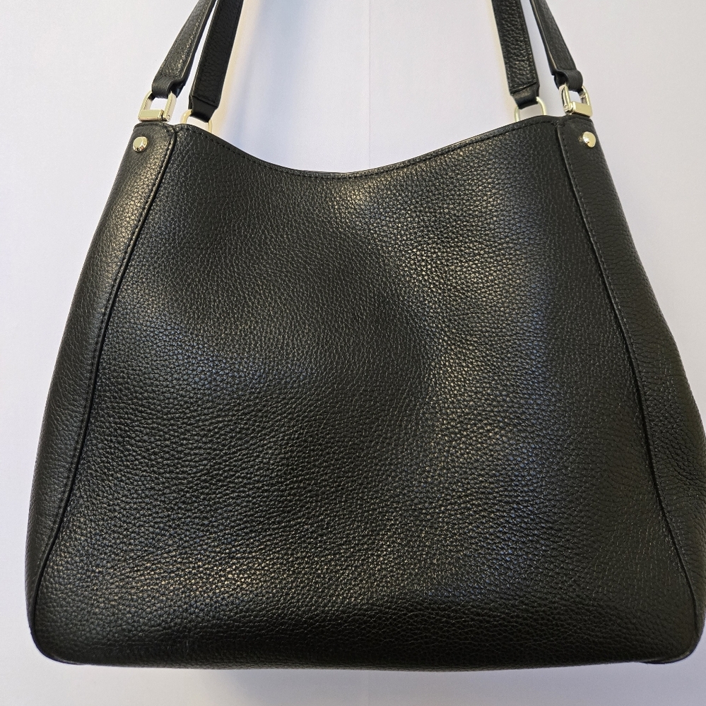 EUC Kate Spade Black Leather Shoulder Bag - Picture 5 of 11